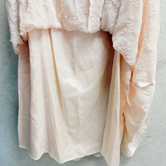 Liz Claiborne Collection 14 NWT Beige Floral Embroidered Boho Summer Long Skirt - Picture 12 of 13